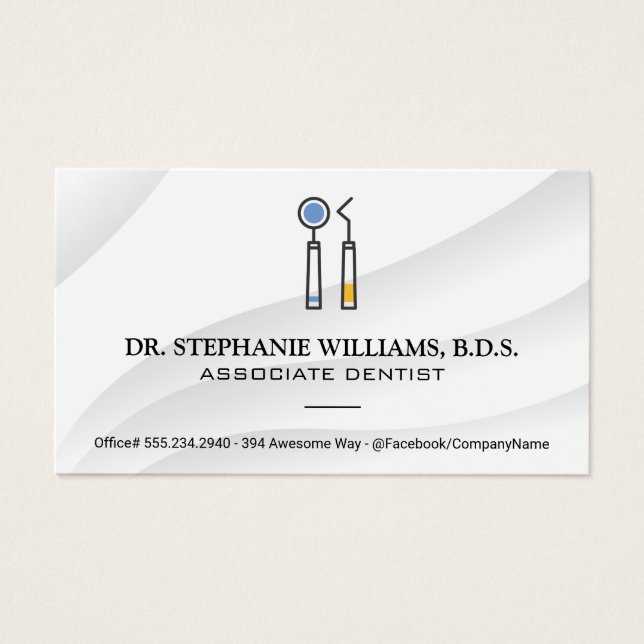 Cartes De Visite Outils dentaires | dentisterie (Devant)