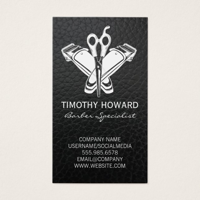 Cartes De Visite Outils en barrette | Cuir (Devant)