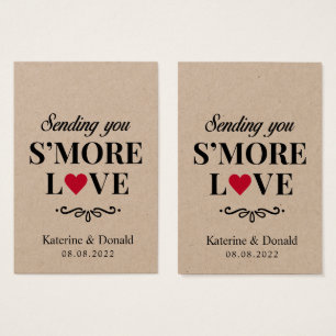 Cartes De Visite Pack of 100 No Hole S'more Love Premium Kraft Tags