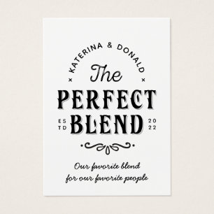 Cartes De Visite Pack of 100 No Hole The Perfect Blend Favor Tags