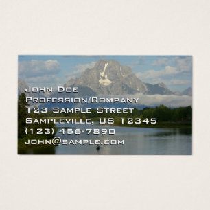 Cartes De Visite Pagaie dans le parc national de Grand Teton