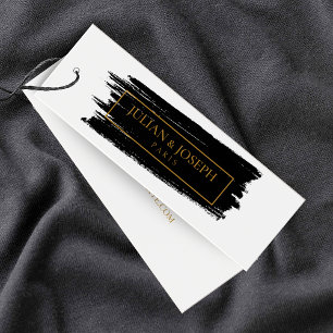 Cartes De Visite PAINT Stroke moderne blanc et or Hang Tags