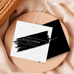 Cartes De Visite PAINT Stroke moderne noir et blanc Hang Tags
