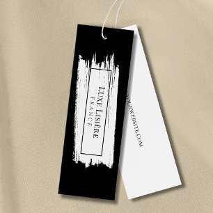 Cartes De Visite PAINT Stroke moderne noir et blanc Hang Tags