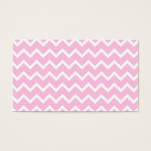 Cartes De Visite Pâlissez - le modèle de zigzag rose et blanc