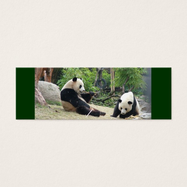 Cartes De Visite Panda mini signet géant (Devant)