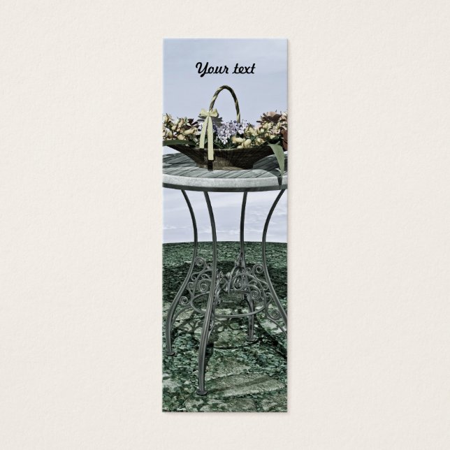 Cartes De Visite Panier de fleurs vintage (Devant)