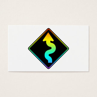 Cartes De Visite panneau de rue en courbe