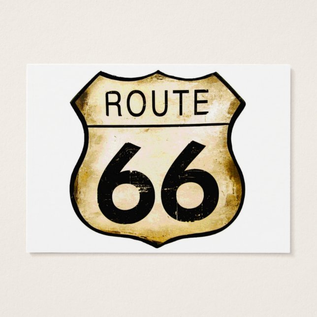 Cartes De Visite Panneau Route 66 vintage (Dos)