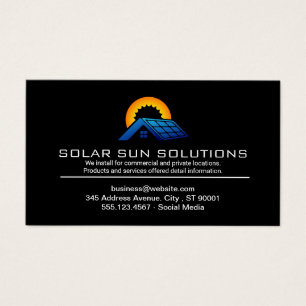 Cartes De Visite Panneau solaire   Installation d'énergie