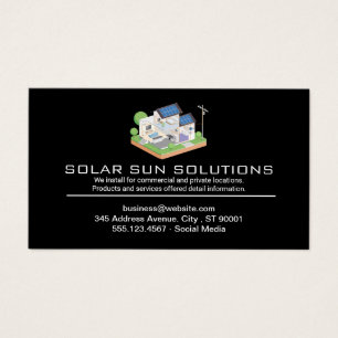Cartes De Visite Panneau solaire   Installation d'énergie propre