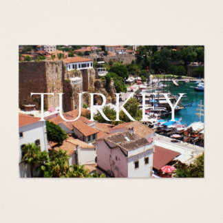 Cartes De Visite Panorama de la vieille ville Kaleici d'Antalya Pos
