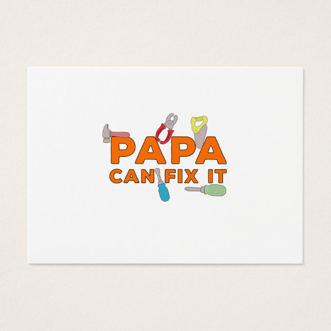 Cartes De Visite Papa peut le réparer (Devant)