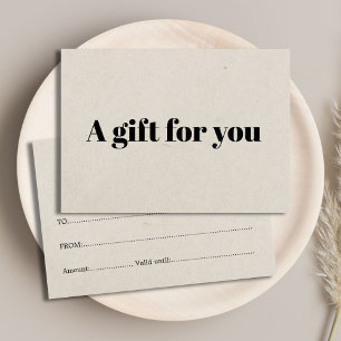 Cartes De Visite Papier naturel minimaliste Texture Beige clair