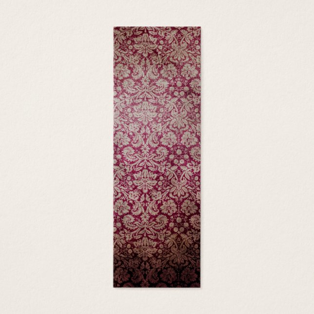 Cartes De Visite Papier peint damassé rose foncé (Devant)