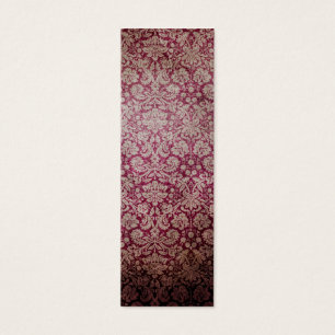 Cartes De Visite Papier peint grunge rose foncé de damassé