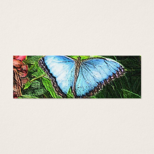 Cartes De Visite Papillon bleu (Devant)