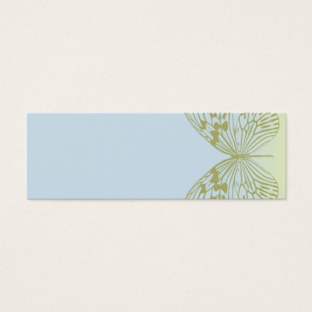 Cartes De Visite Papillon bleu et bande (Devant)