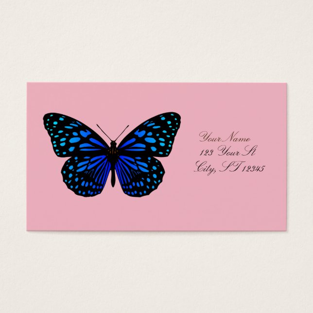 Cartes De Visite Papillon bleu Thunder_Cove (Devant)