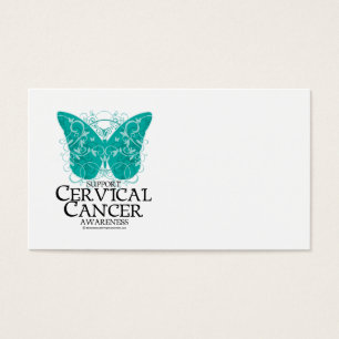 Cartes De Visite Papillon de cancer du col de l'utérus