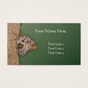 Cartes De Visite Papillon de Chouette Brown sur la nature de l'arbr
