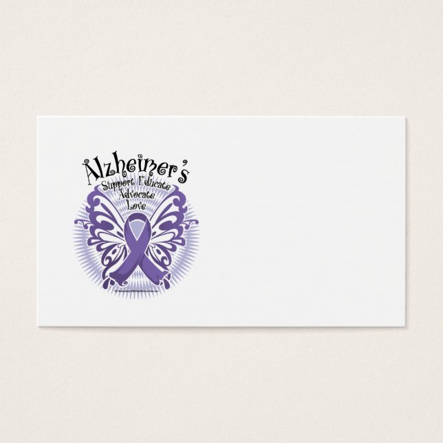 Cartes De Visite Papillon de la maladie d'Alzheimer 3 (Devant)