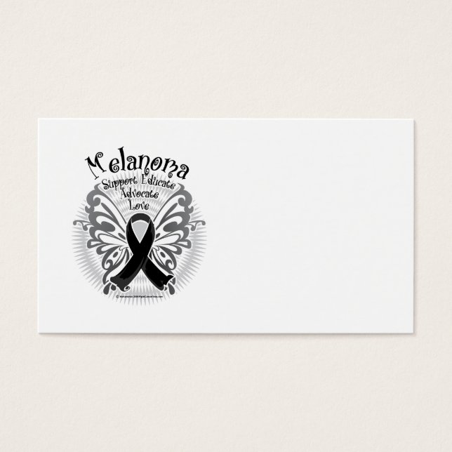 Cartes De Visite Papillon du cancer de la peau 3 (Devant)