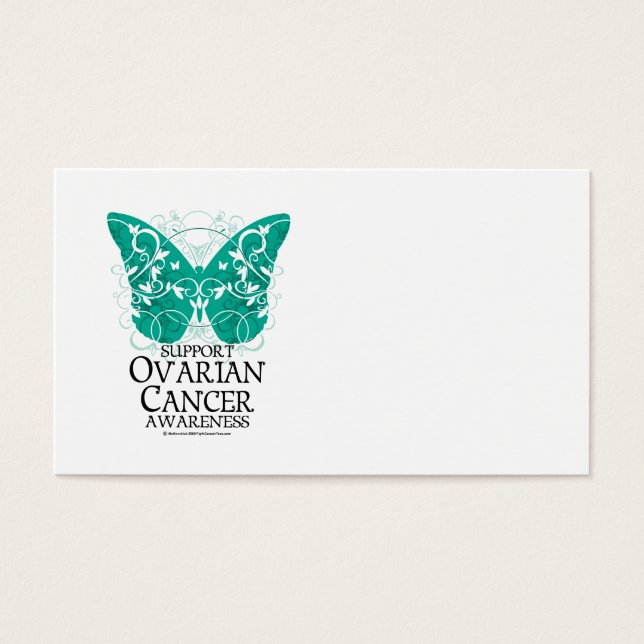 Cartes De Visite Papillon du cancer de l'ovaire (Devant)