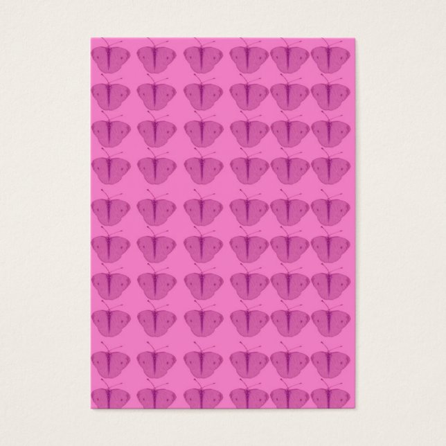 Cartes De Visite Papillon en rose (Devant)