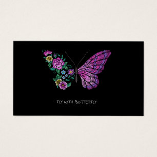 Cartes De Visite papillon et fleurs florales ailes papillons yout