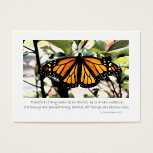 Cartes De Visite papillon monarque si un homme est en Christ