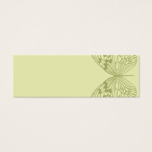 Cartes De Visite Papillon vert et bande (Devant)