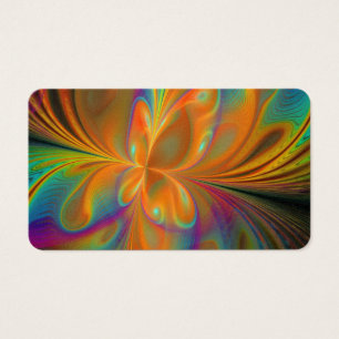 Cartes De Visite Papillon vibrant abstrait de fractale