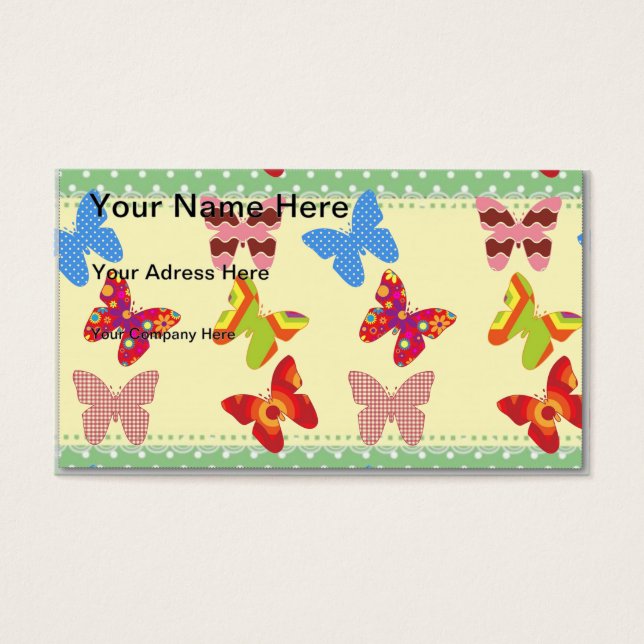 Cartes De Visite Papillons (Devant)
