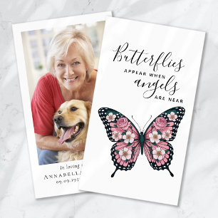 Cartes De Visite Papillons Apparaissent Les anges sont près de la c