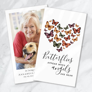 Cartes De Visite Papillons Apparaissent Les anges sont près de la c