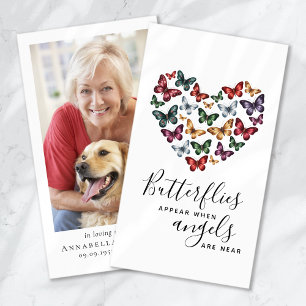 Cartes De Visite Papillons Apparaissent Les anges sont près de la c
