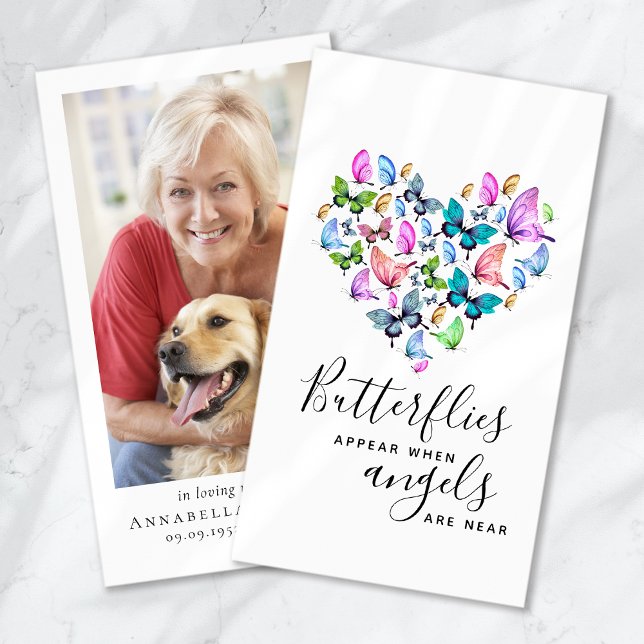 Cartes De Visite Papillons Apparaissent Les anges sont près de la c (Créateur téléchargé)