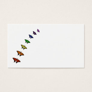 Cartes De Visite Papillons de chakra d'arc-en-ciel