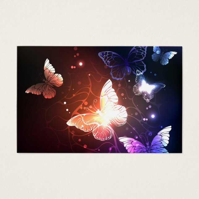 Cartes De Visite Papillons de nuit lumineux (Devant)
