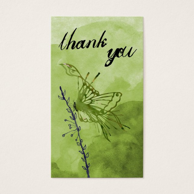 Cartes De Visite Papillons et fleurs (Devant)