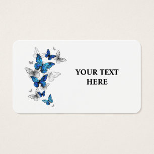 Cartes De Visite Papillons volants bleus Morpho