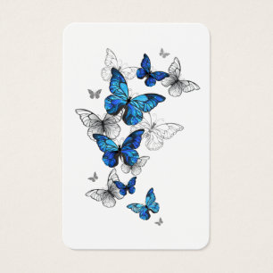 Cartes De Visite Papillons volants bleus Morpho