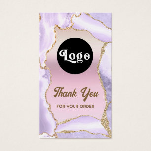 Cartes De Visite Paquet Lavender Agate Pearlescent Insérer