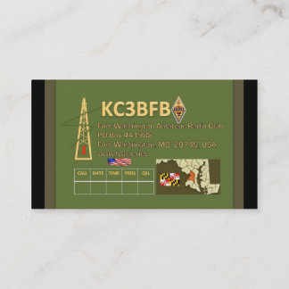 Cartes de visite par radio amateurs de club de