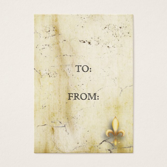 Cartes De Visite Parchemin Fleur-de-Lys (Devant)