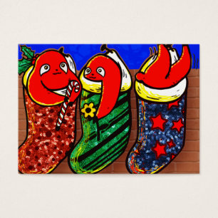 Cartes De Visite paresse de stockage de noël