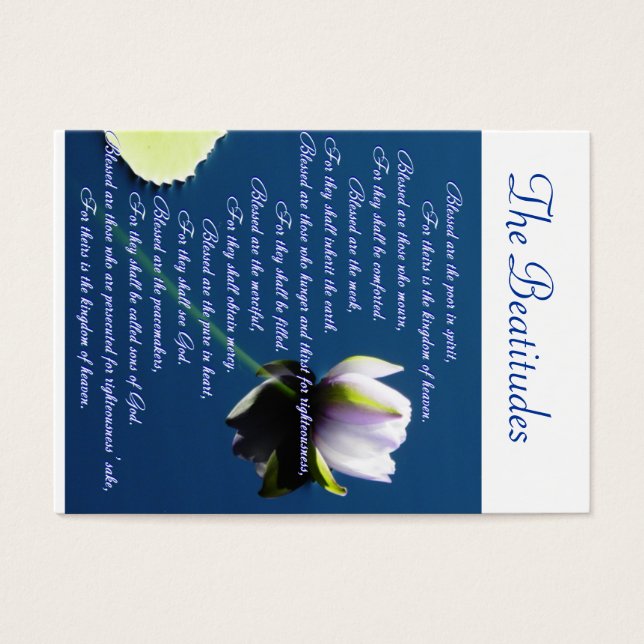 Cartes De Visite Partager les Béatitudes (Devant)