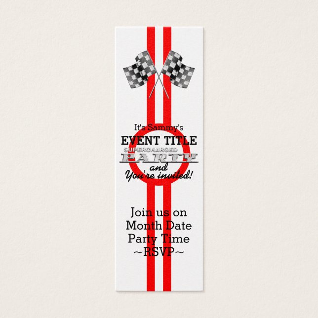 Cartes De Visite Partie de performance surchargée personnalisée (Devant)