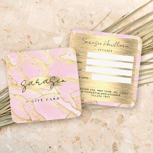 Cartes De Visite Parties scintillant de certificat cadeau Aquarelle